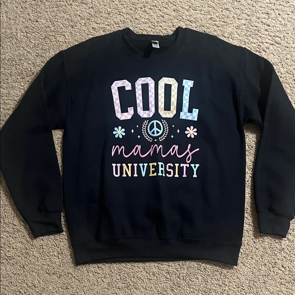 Gildan Black Cool Mamas University Sweater